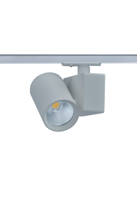 GREY LED TRACK LUMINAIRE 20W 3000K 1-PHASE 34° 2000LM 230V AC Ra80