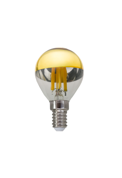 LED FILAMENT E14 DIM G45 GOLD 5W 2700K 230V AC 620LM RA80 30000H 180°