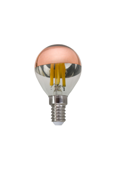 LED FILAMENT E14 DIM G45 ROSE GOLD 5W 2700K 230V AC 620LM RA80 30000H 180°
