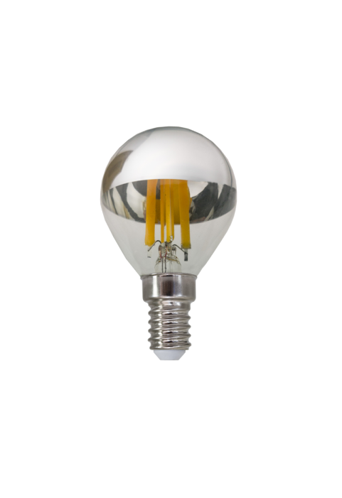 LED FILAMENT E14 DIM G45 SILVER 5W 2700K 230V AC 620LM RA80 30000H 180°