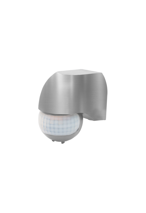 MOTION DETECTOR INFRARED WALL MOUNTED 230V IP44 180° ~12m MAX INOX