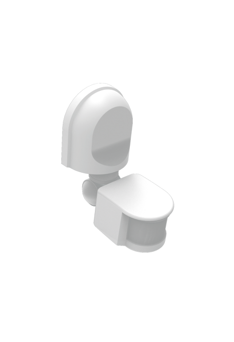 MOTION DETECTOR INFRARED WALL MOUNTED 230V IP44 180° 2~12m MAX WHITE