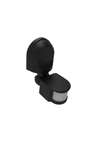 MOTION DETECTOR INFRARED WALL MOUNTED 230V IP44 180° 2~12m MAX BLACK