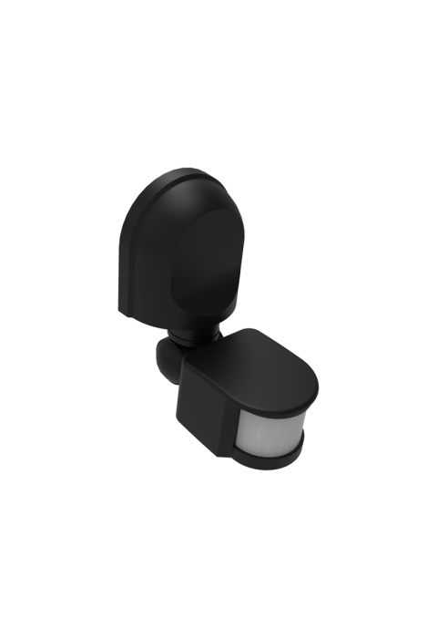 MOTION DETECTOR INFRARED WALL MOUNTED 230V IP44 180° 2~12m MAX BLACK