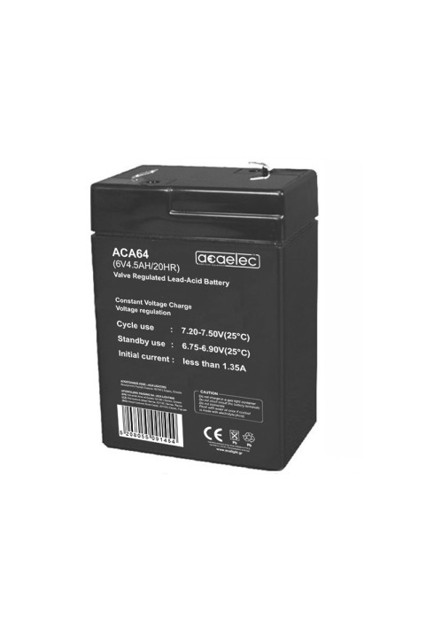 BATTERY AGM VRLA 6V 4.5AH/20HR (F1 terminal)