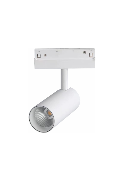 LED ПРОЖЕКТОР ЗА МАГНИТНА ШИНА ACA LIGHTING / MATTE WHITE MAGNETIC SPOT 48V DC 7W 4000K 600LM 36° OSRAM RA90 Φ50*90MM