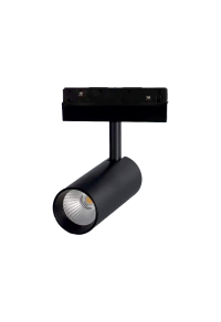LED ПРОЖЕКТОР ЗА МАГНИТНА ШИНА ACA LIGHTING / MATTE BLACK MAGNETIC SPOT 48V DC 7W 3000K 550LM 36° OSRAM RA90 Φ50*90MM