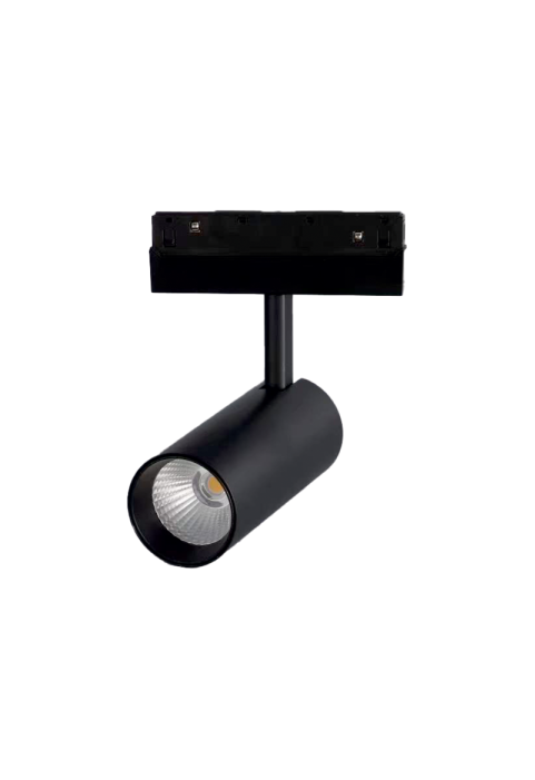20W LED ПРОЖЕКТОР ЗА МАГНИТНА ШИНА ACA LIGHTING / MATTE BLACK MAGNETIC SPOT 48V DC 20W 3000K 1400LM 36° OSRAM RA90 Φ60*145MM