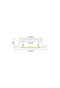 MINI RECESSED ALUMINUM PROFILE WITH OPAL COVER 2m/pc