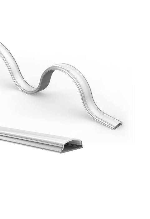 WHIP ALUMINUM PROFILE P114N WITH OPAL PC DIFFUSER 2m/pc