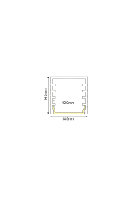 DEP ALUMINUM PROFILE WITH OPAL COVER 2m/pc