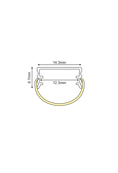 CRUZ ALUMINUM PROFILE WITH OPAL COVER 2m/pc