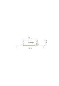 TEXA ALUMINUM PROFILE WITH OPAL PC DIFFUSER 2m/pc