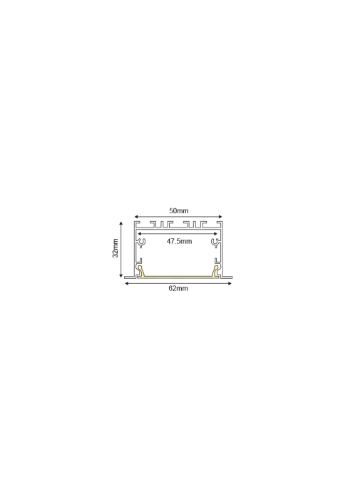 WILA ALUMINUM PROFILE WITH OPAL COVER 3m/pc