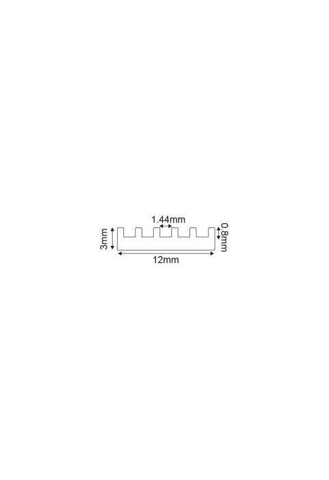 ALUMINUM PROFILE SIM FOR THERMAL MANAGEMENT 2m/pc