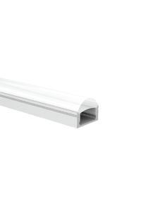 WALL MOUNTED ALUMINUM PROFILE FOCUS P2LAU 60° WITH SEMI-CLEAR PC DIFFUSER 2m/pc