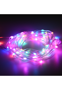 100RGB ЛЕД ИНТЕЛИГЕНТЕН НИЗ СВЪРЗВАЕМ, 10m, USB, ДИСТАНЦИОННО И ПРИЛОЖЕНИЕ, IP44, 3m TF КАБЕЛ