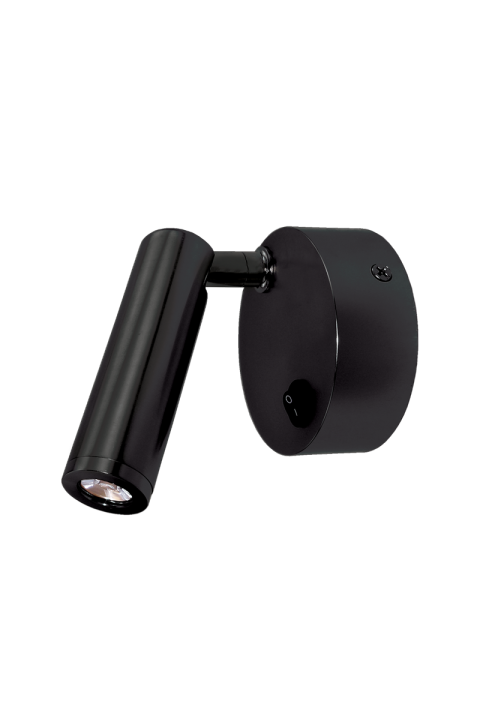 LED WALL LAMP 3W ΜΑΤT BLACK PORTABLE 50° 210Lm 4.000Κ 230V INYOKA2