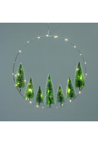 ВЕНЕЦ ДЪРВЕТА 50 LED ДЕКОРАТИВНИ ВИСЯЩИ WW BATT 3ΧΑΑ (НЕ ВКЛ) IP20 DIAM: 40cm 30cm LEAD КАБЕЛ