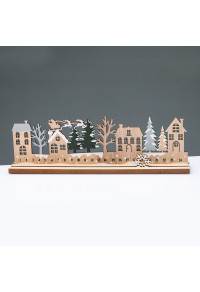 ДЪРВЕНА КОЛЕДА С ДЪРВЕТА ДЕКОРАТИВЕН МОТИВ 33x5x10cm^