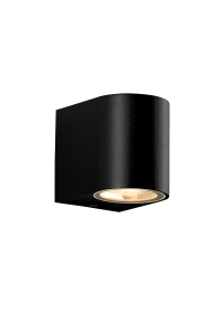 GU10 WALL LUMINAIRE PLASTIC 230V AC BLACK IP65 MAX 3W LED