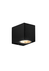 GU10 WALL LUMINAIRE  PLASTIC 230V AC BLACK IP65 MAX 3W LED