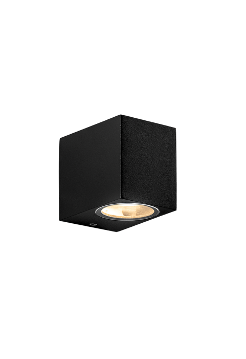 GU10 WALL LUMINAIRE  PLASTIC 230V AC BLACK IP65 MAX 3W LED