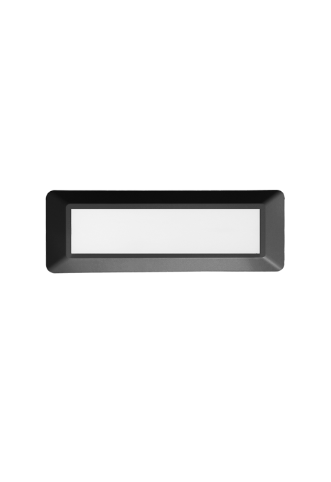 LED WALL RECTANGLE LUMINAIRE DARK GREY 230V AC IP65 4W 3000K 290LM RA80