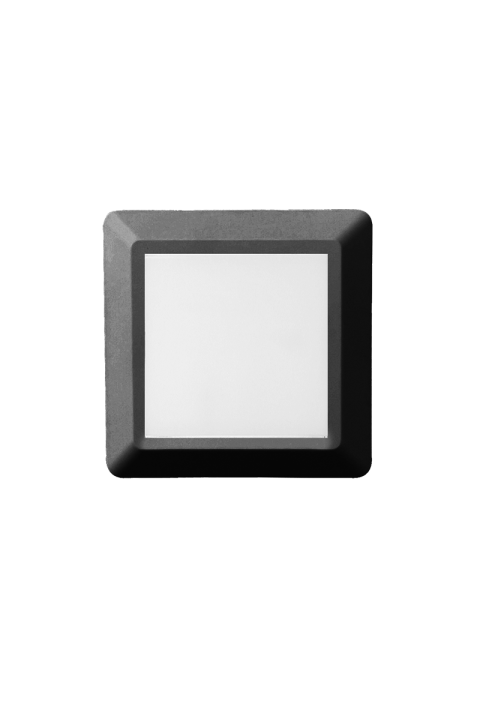 LED WALL SQUARE LUMINAIRE DARK GREY 230V AC IP65 4W 3000K 270LM RA80