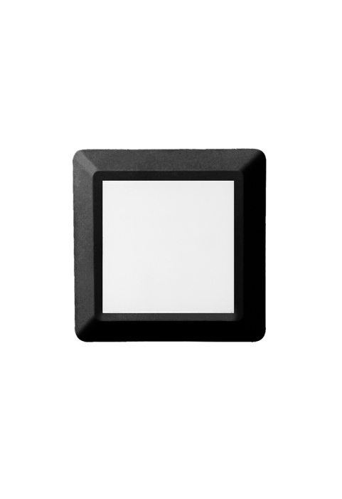 LED WALL SQUARE LUMINAIRE BLACK 230V AC IP65 4W 3000K 270LM RA80