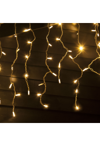 144 LED БЯЛА ГУМЕНА ЗАВЕСА СВЕТЛИНА WW CONNECT (MAX 20) STEADY IP44, 300x60CM 1,5M LEAD CABLE
