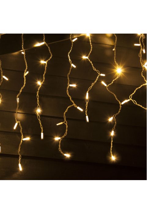 144 LED БЯЛА ГУМЕНА ЗАВЕСА СВЕТЛИНА WW CONNECT (MAX 20) STEADY IP44, 300x60CM 1,5M LEAD CABLE
