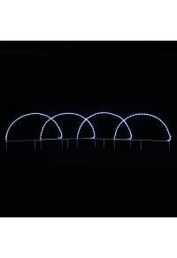 5 АРКА 124 LED МОТИВ 5,2 м 2-ТЕЛЕНО ВЪЖЕ СВЕТЛИНА CW СВЕТКАВИЦА IP44 86 * 57cm1.3m ОЛОВО КАБЕЛ