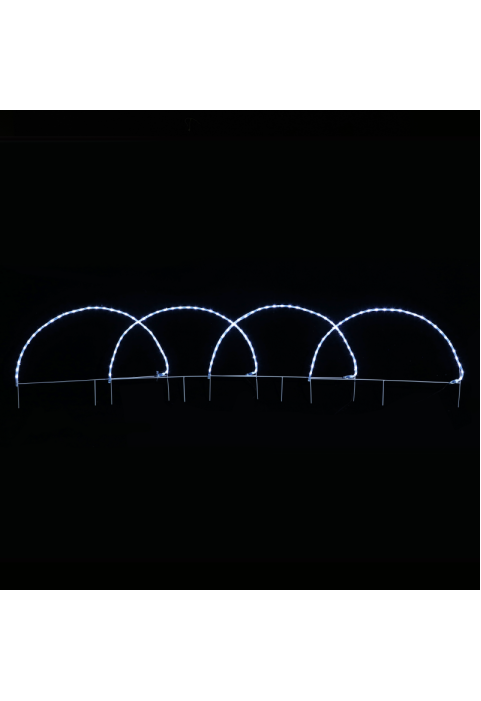 5 АРКА 124 LED МОТИВ 5,2 м 2-ТЕЛЕНО ВЪЖЕ СВЕТЛИНА CW СВЕТКАВИЦА IP44 86 * 57cm1.3m ОЛОВО КАБЕЛ