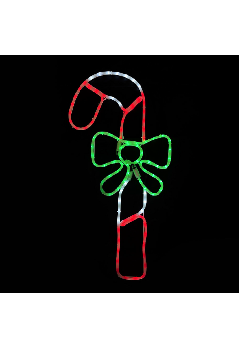CANDY CANE 120 LED MOTIF 5m 2-ТЕЛЕНО ВЪЖЕ СВЕТЛИНА МНОГОЦВЕТЕН СТАБИЛЕН IP65 45 * 90 см 1,5 м ОЛОВО ТЕЛ