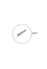 OLAN SAND BLACK CIRCULAR ALUMINUM PROFILE WITH PC OPAL DIFFUSER Φ600MM