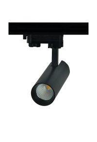 ΑΜΜΩΔΕΣ ΜΑΥΡΟ LED ΣΠΟΤ ΡΑΓΑΣ 10W 3000K 3-PHASE 36° 1000LM 230V AC Ra80 Φ55*153MM 5YRS