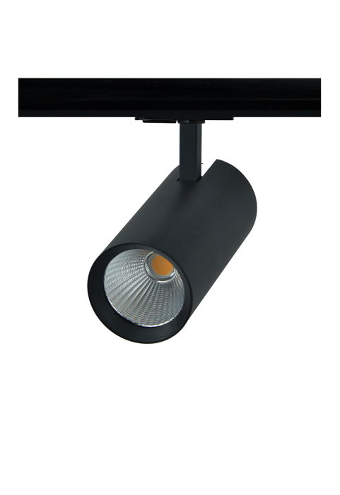 ΑΜΜΩΔΕΣ ΜΑΥΡΟ LED ΣΠΟΤ ΡΑΓΑΣ 27W 3000K 1-PHASE 36° 3120LM 230V AC Ra80 Φ74*170MM 5YRS