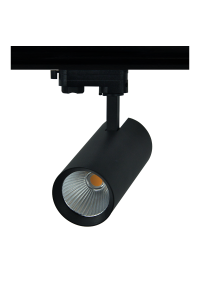 ΑΜΜΩΔΕΣ ΜΑΥΡΟ LED ΣΠΟΤ ΡΑΓΑΣ 27W 3000K 3-PHASE 36° 3120LM 230V AC Ra80 Φ74*170MM 5YRS