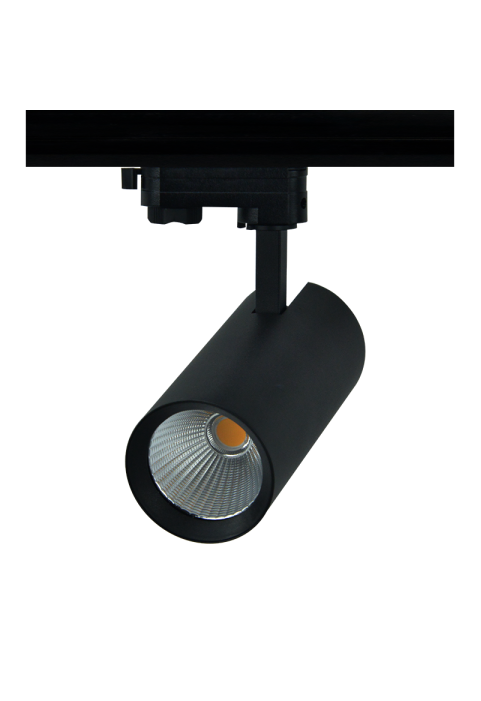 ΑΜΜΩΔΕΣ ΜΑΥΡΟ LED ΣΠΟΤ ΡΑΓΑΣ 27W 3000K 3-PHASE 36° 3120LM 230V AC Ra80 Φ74*170MM 5YRS