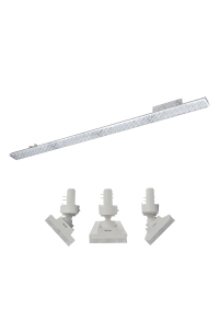 ΑΣΠΡΟ LED ΓΡΑΜΜΙΚΟ ΚΙΝΗΤΟ ΦΩΤΙΣΤΙΚΟ ΡΑΓΑΣ 40W 4000K 3-PHASE 90° 5600LM 230V AC Ra90 L1144MM MM 5YRS 