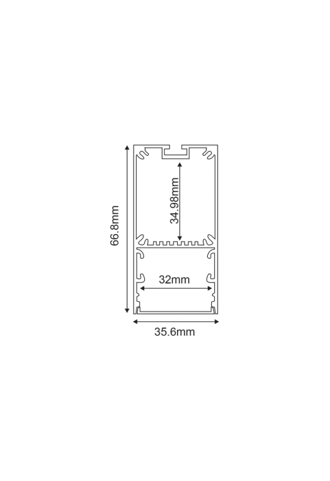 NERI ALUMINUM PROFILE WITH OPAL PC COVER 3m/pc