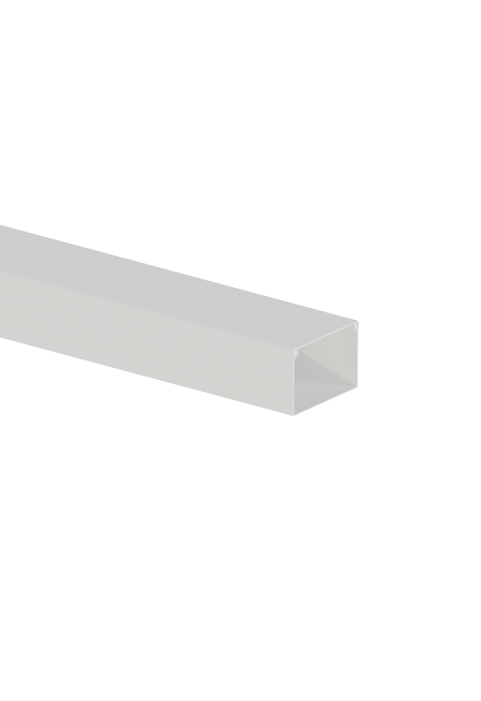 ^CABLE TRUNKING 60X40mm WITHOUT ADHESIVE TAPE WHITE WITH DOUBLE LOCK