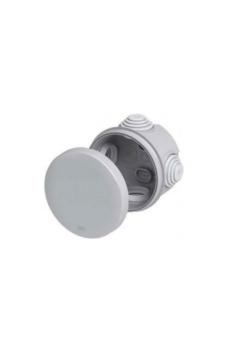 ^Φ80mmx40mm WATERPROOF JUNCTION BOX ROUND GREY 4 GLANDS IP55