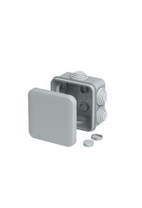 WATERPROOF JUNCTION BOX SQUARE 85x85x40mm GREY 6 GLANDS IP55