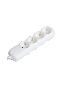 MULTISTRIP 4 SCHUKO SOCKETS WITH CHILD PROTECTION NO SWITCH NO CABLE 16A IP20