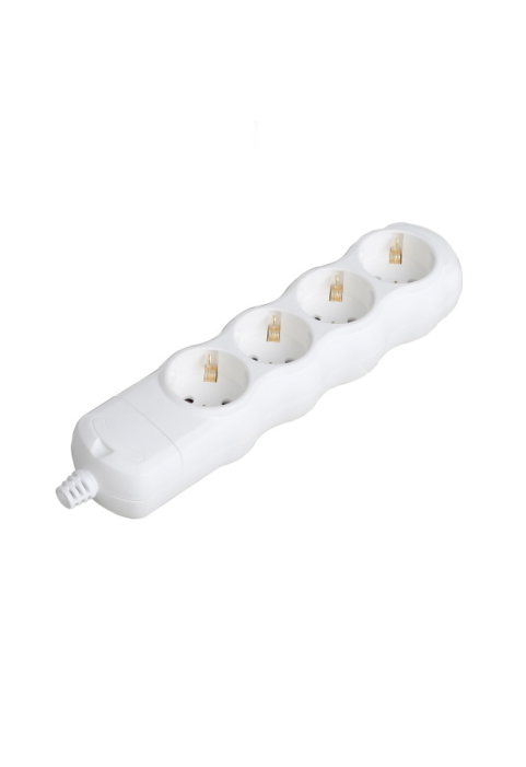 MULTISTRIP 4 SCHUKO SOCKETS WITH CHILD PROTECTION NO SWITCH NO CABLE 16A IP20