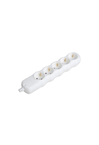 MULTISTRIP 5 SCHUKO SOCKETS WITH CHILD PROTECTION NO SWITCH NO CABLE 16A IP20