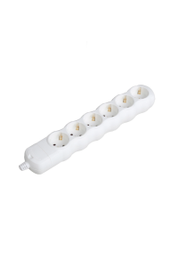 MULTISTRIP 6 SCHUKO SOCKETS WITH CHILD PROTECTION NO SWITCH NO CABLE 16A IP20