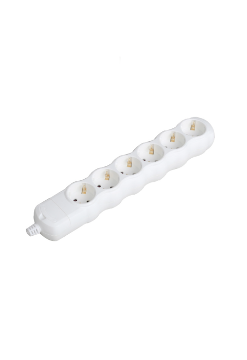 MULTISTRIP 6 SCHUKO SOCKETS WITH CHILD PROTECTION NO SWITCH NO CABLE 16A IP20